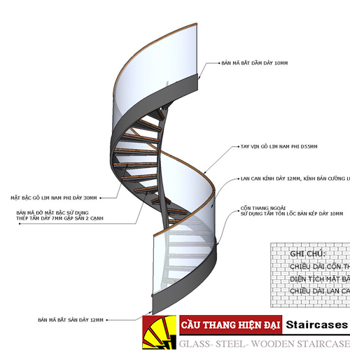 Cầu thang xương cá - VCT36